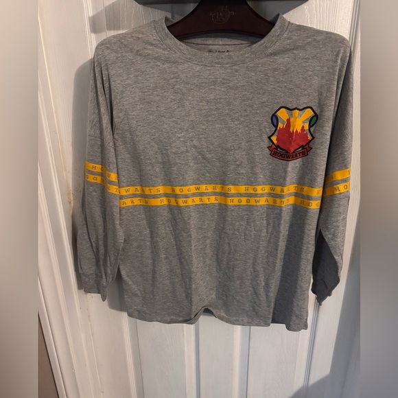 Harry Potter Hogwarts Gray Long Sleeve Top 14/16 - Picture 2 of 5